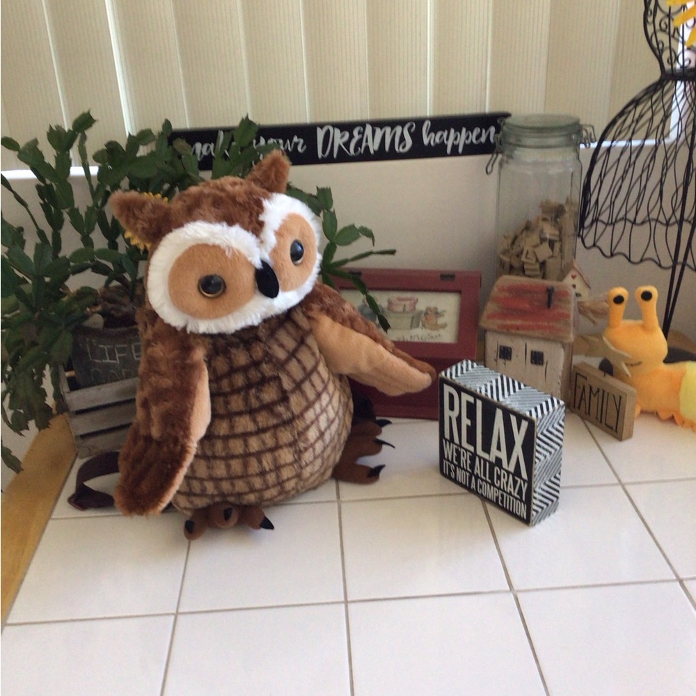 ‘Unipak’ Great Horned Owl Plush Backpack